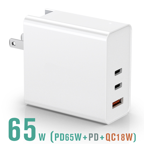 PD 65W TRIPLE PORT POWER ADAPTER 2C1A